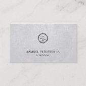 Carte De Visite Avocat luxe noir échelle blanche look cuir (Devant)