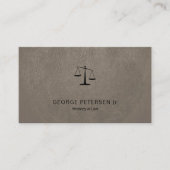 Carte De Visite Avocat luxe noir échelle taupe gris look (Devant)