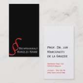 Carte De Visite Avocat Minimal (Devant / Derrière)
