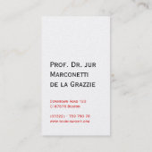 Carte De Visite Avocat Minimal (Dos)