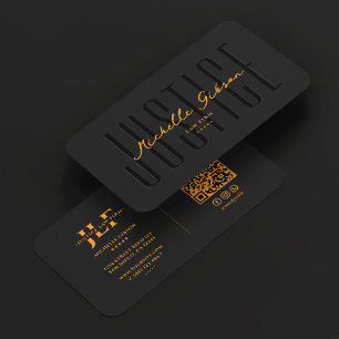 Carte De Visite Avocat minimal dans un cabinet de notaire orange n