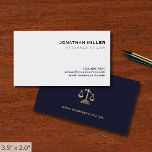 Carte De Visite Avocat minimaliste
