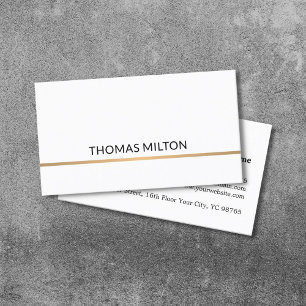 Carte De Visite Avocat minimaliste élégant en cuivre blanc