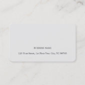 Carte De Visite Avocat minimaliste élégant gris clair (Dos)