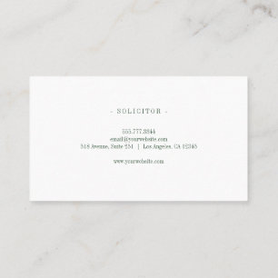 Carte De Visite Avocat Minimaliste Simple Professionnel Élégant
