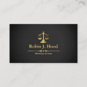 Carte De Visite Avocat moderne Black & Gold Libra (Devant)