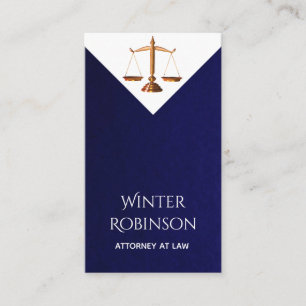 Carte De Visite Avocat moderne chic en droit blanc de minuit