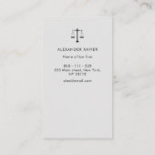 Carte De Visite avocat moderne de Gold fol en droit (Dos)