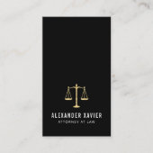 Carte De Visite avocat moderne de Gold fol en droit (Devant)