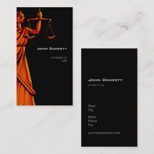 Carte De Visite Avocat moderne de Themis | (Devant / Derrière)