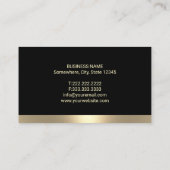 Carte De Visite Avocat Moderne Gold Justice Scale Avocat Droit (Dos)