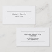 Carte De Visite Avocat moderne minimaliste et élégant (Devant / Derrière)