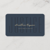 Carte De Visite Avocat moderne Monogramme Droit Cabinet Justice Bl (Devant)