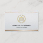 Carte De Visite Avocat moderne Procureur Faux Gold Courthouse (Devant)