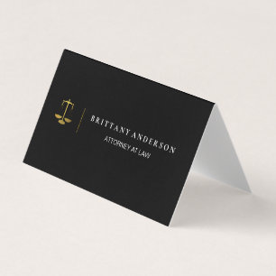 Carte De Visite Avocat moderne professionnel à l'échelle noire