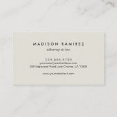Carte De Visite Avocat moderne professionnelle monogramme logo (Dos)
