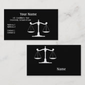 Carte De Visite Avocat noir (Devant / Derrière)