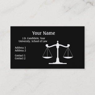 Carte De Visite Avocat noir