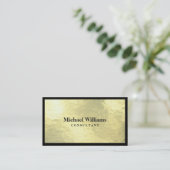 Carte De Visite Avocat - or doré et noir professionnel Élégant (Debout devant)