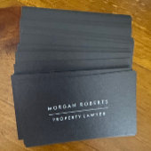 Carte De Visite Avocat ou professionnel d'un comptable noir modern