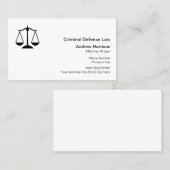 Carte De Visite Avocat pénaliste (Devant / Derrière)