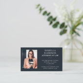 Carte De Visite Avocat Photo Script Moderne (Debout devant)