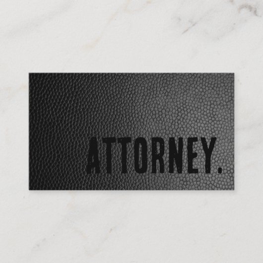 Carte De Visite Avocat Premier avocat en cuir Black Faux (Devant)