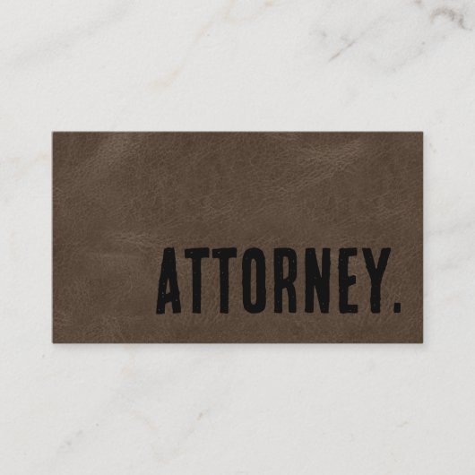 Carte De Visite Avocat Premier Ministre Brown Faux Leather (Devant)