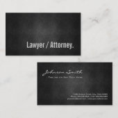 Carte De Visite Avocat / Procureur Cool Simplicité en métal noir (Devant / Derrière)