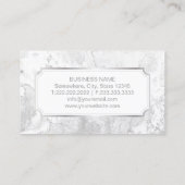 Carte De Visite Avocat Procureur de Droit Marbre blanc moderne (Dos)