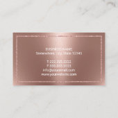 Carte De Visite Avocat Procureur Rose moderne Gold Conseiller juri (Dos)