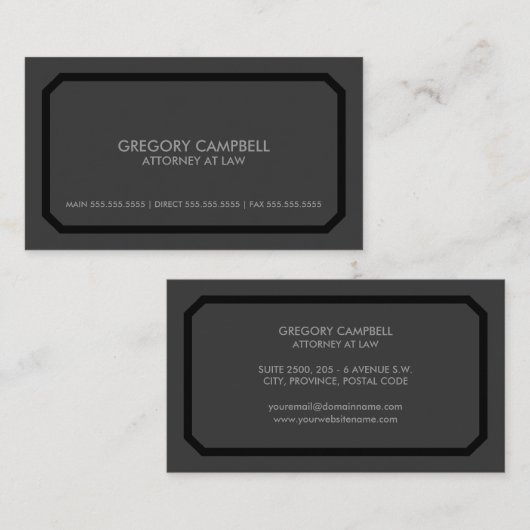 Carte De Visite Avocat professionnel (Devant / Derrière)