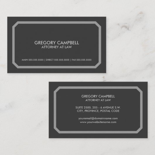 Carte De Visite Avocat professionnel (Devant / Derrière)