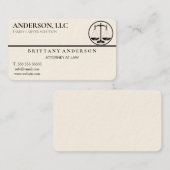 Carte De Visite Avocat professionnel à l'échelle noire (Devant / Derrière)