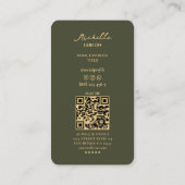 Carte De Visite Avocat Professionnel Armée Vert Moderne Lux (Dos)