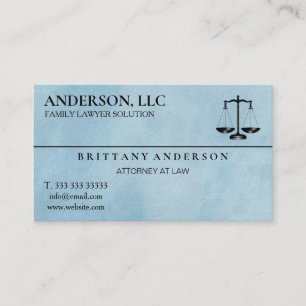 Carte De Visite Avocat Professionnel au Barreau Échelle Noire