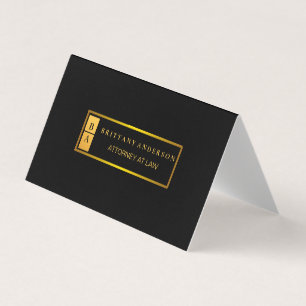 Carte De Visite Avocat Professionnel au Barreau Échelle Noire