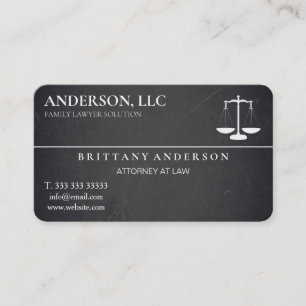 Carte De Visite Avocat Professionnel au Barreau Échelle Noire