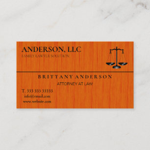 Carte De Visite Avocat Professionnel au Barreau Échelle Noire