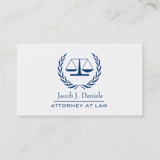 Carte De Visite Avocat professionnel Blue Modern, Avocat (Devant)