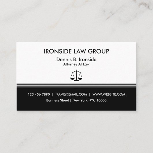 Carte De Visite Avocat professionnel chic (Devant)