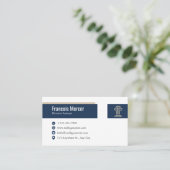 Carte De Visite Avocat Professionnel | Conception d'Avocat Moderne (Debout devant)