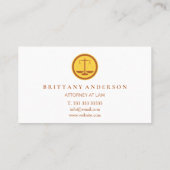 Carte De Visite Avocat professionnel de droit (Dos)