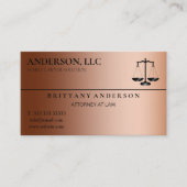 Carte De Visite Avocat professionnel de droit à échelle noire (Devant)