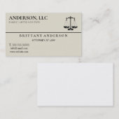 Carte De Visite Avocat professionnel de droit à échelle noire (Devant / Derrière)