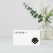 Carte De Visite Avocat professionnel de droit à échelle noire (Debout devant)