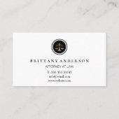 Carte De Visite Avocat professionnel de droit à échelle noire (Dos)