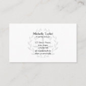 Carte De Visite Avocat professionnel de la justice juridique Échel (Dos)
