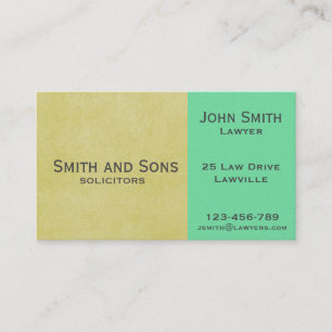 Carte De Visite Avocat professionnel élégant avec deux tons