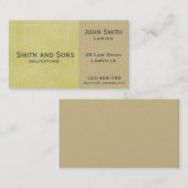 Carte De Visite Avocat professionnel élégant avec deux tons (Devant / Derrière)